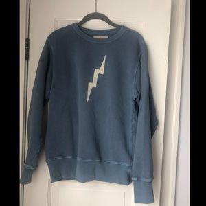 Lightening Bolt Raglan Faded Sweatshirt